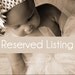 Reserved for Samantha