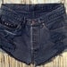Vintage Levi's Denim High Waisted Shorts- Black - Size X-SMALL-SMALL