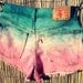 Vintage Levi's Denim High Waisted Shorts / Tie Dye Ombre / Studded