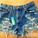 High Waist Destroyed Shorts (Size MEDIUM) - 1036