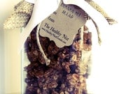 Banana Nut Bread Gourmet Granola Christmas Holiday Gift Jar- All natural & vegan - pecans, walnuts, banana, oats 1 Qt jar