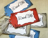 Alice in Wonderland 'Drink Me' Tags - Girls Birthday Party - DIY PRINTABLE FILE by Sassaby Il_170x135