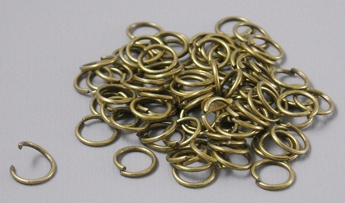 JUMPRING-AB-6MM - 100 of 6mm Antique Bronze Open Jump Rings