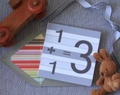 Baby Announcement / One Plus One Equals Three Card With Calendar