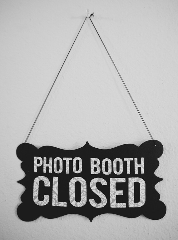Photo Booth Prop - Open / Closed Sign (2-sided)