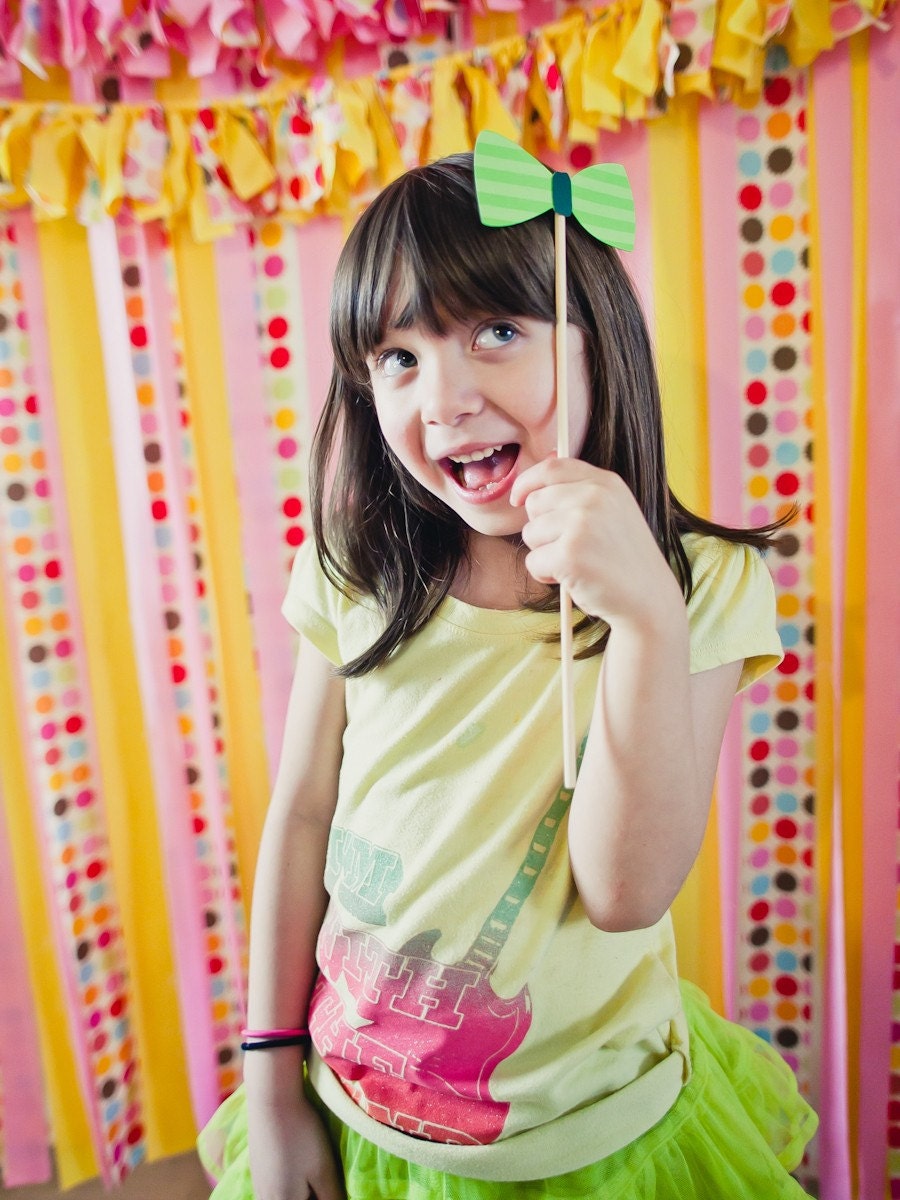 Bowties on a Stick - Set of 5 Photo Booth Props