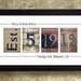WEDDING DATE ART - Framed, Wedding Date Numbers, Personalized Wedding Gift Idea, Wedding Date Frame