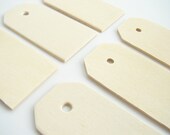 Do-It-Yourself Blank Wooden Hang Tags (1-1/4" x 2-1/4"), Set of 6 - Custom Gift Tags, Journal Embellishments and more