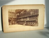 Vintage European Photo Card - St. George's Chapel Stalls (10-3/4" x 6-3/4") - Collectible, ephemera, altered art
