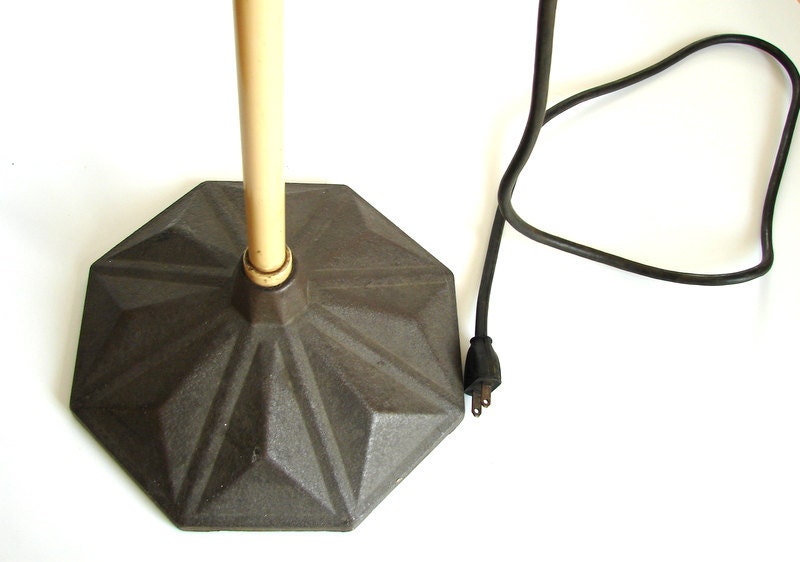 Vintage Zoalite Floor Lamp with Black Cast Iron Base, Adjustable Height and Gooseneck (circa.1920s - Unique Industrial Decor