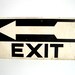 Vintage Industrial Metal Exit Sign with Arrow - Collectible, Home Decor, Man Cave, and more