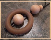 Zúbky Natural Wooden Rattle Teething Necklace for Nursing Breastfeeding Babywearing Mamas "Shake It Baby"