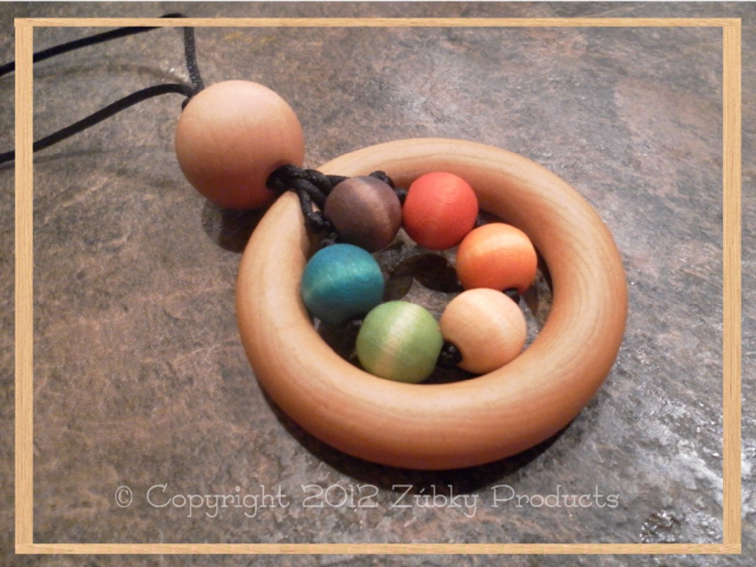 Design Your Own Custom Zúbky Natural Wood Teething Necklace with Sensory Beads for Mamas
