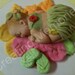 Hawaiian Baby fondant cake or cupcake topper