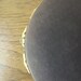 Vintage gold oval mirror dresser caddy.  Gold filigree dresser mirror.