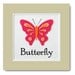 Butterfly Decor Kids Wall Decor Matted Art for Children Nursery Decor Pink Orange Butterfly