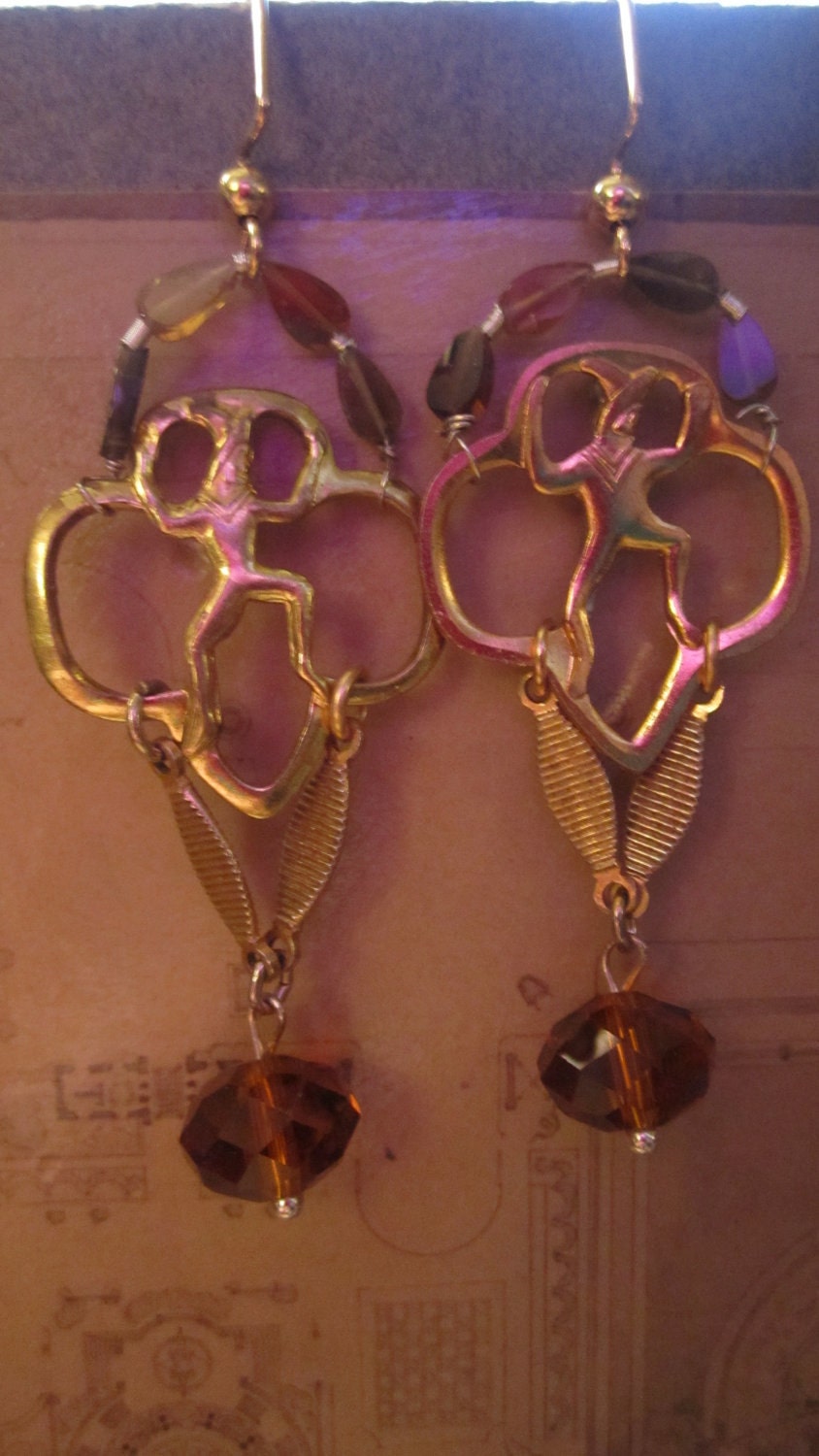 Honor your girl scout brownie daisy leader graduation present assemblage wire wrapped tourmalines remember those times chains OOAK vintage