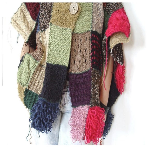 Oversized Patchwork Sweater.