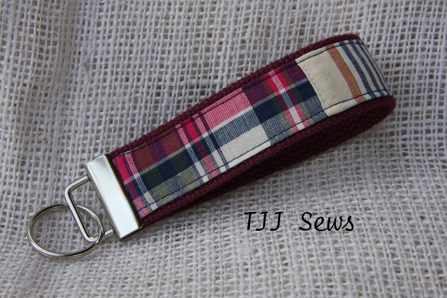 Key Fob wristlet - Madras
