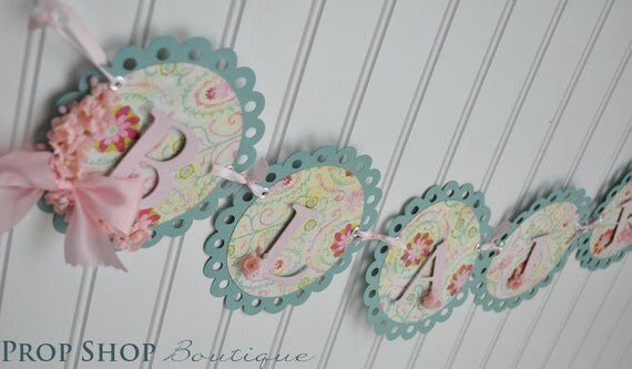 The Works Birthday Banners, Special Occasion, name banner, nursery decor, photo prop Il_570xn
