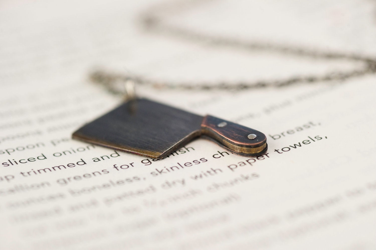 Cleaver - Sterling Silver Charm Necklace - Large