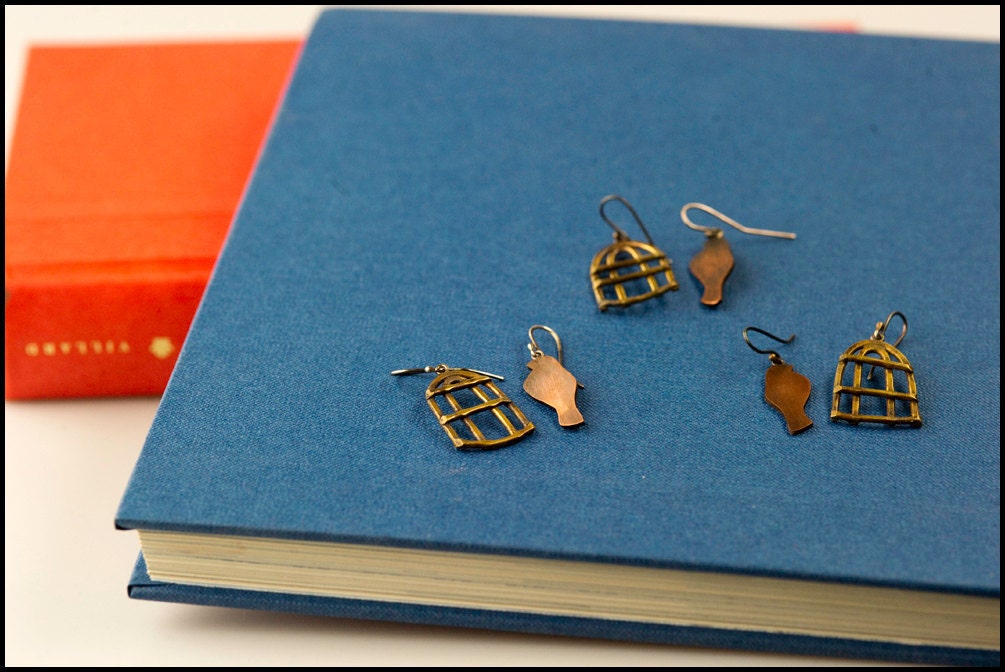 Escaped Bird Charm Earrings