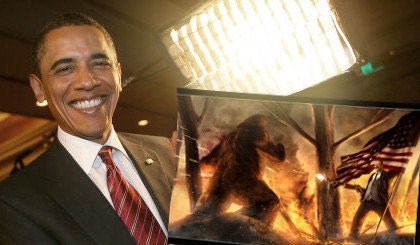 Teddy Roosevelt VS Bigfoot Old Photo Variant HQ print