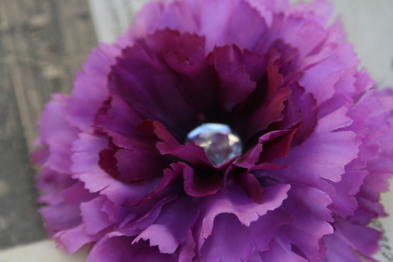 Purple Flower Hair Clip