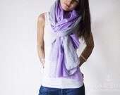 MICA & DUSK SET - 2 cotton scarves. Hand dyed. Oversized, lightweight wrap, shawl. Fashion, women accessories. Valentine's gift.