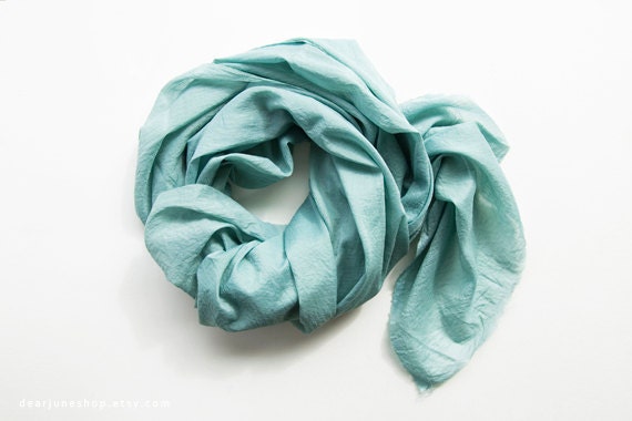 OLIVE - hand dyed cotton scarf. Oversized, lightweight wrap, shawl. Fashion, women accessories. Valentine's gift. - DearJuneShop