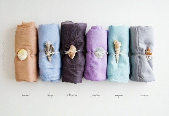 SAND & STORM SET - 2 cotton scarves. Hand dyed. Oversized, lightweight wrap, shawl. Fashion, women accessories. Valentine's gift.