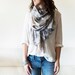 CLOUD STORM - tie dyed cotton scarf. Hand dyed. Oversized, lightweight wrap, shawl. Fashion, women accessories. Valentine's gift.