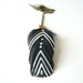 TRIBAL FEATHER & LEATHER necklace - black