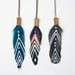 TRIBAL FEATHER & LEATHER necklace - black