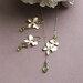 Peridot and Orchid Gold Fill Necklace -- Custom Birthstones Available