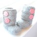 Crochet Baby Booties with Double Button