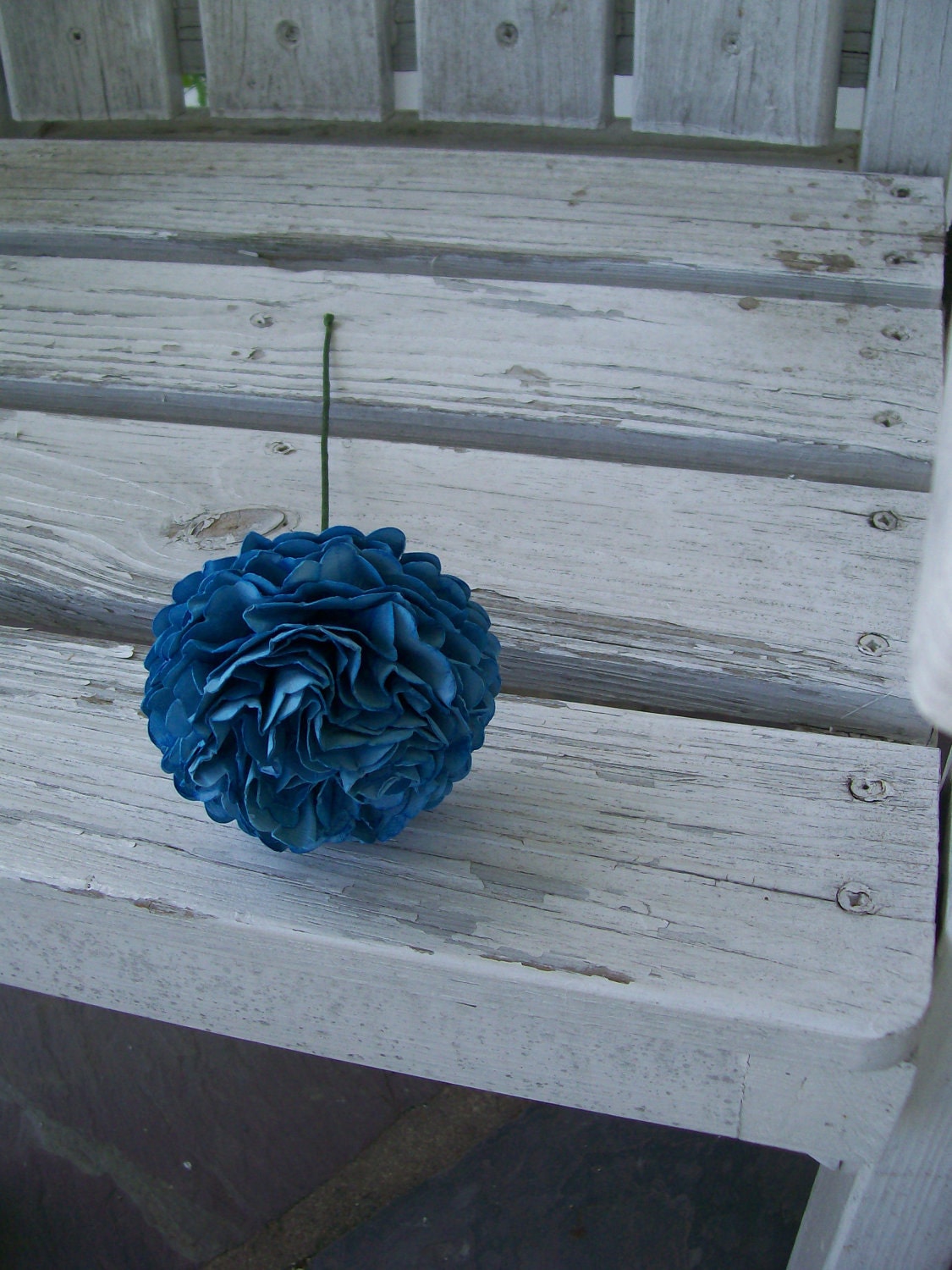 Large Blue Carnation Paper Flower - Rose - Ranunculus