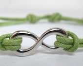 Green Infinitiy Bracelet - Adjustable