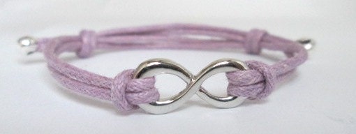 Lavender Purple Infinity Bracelet