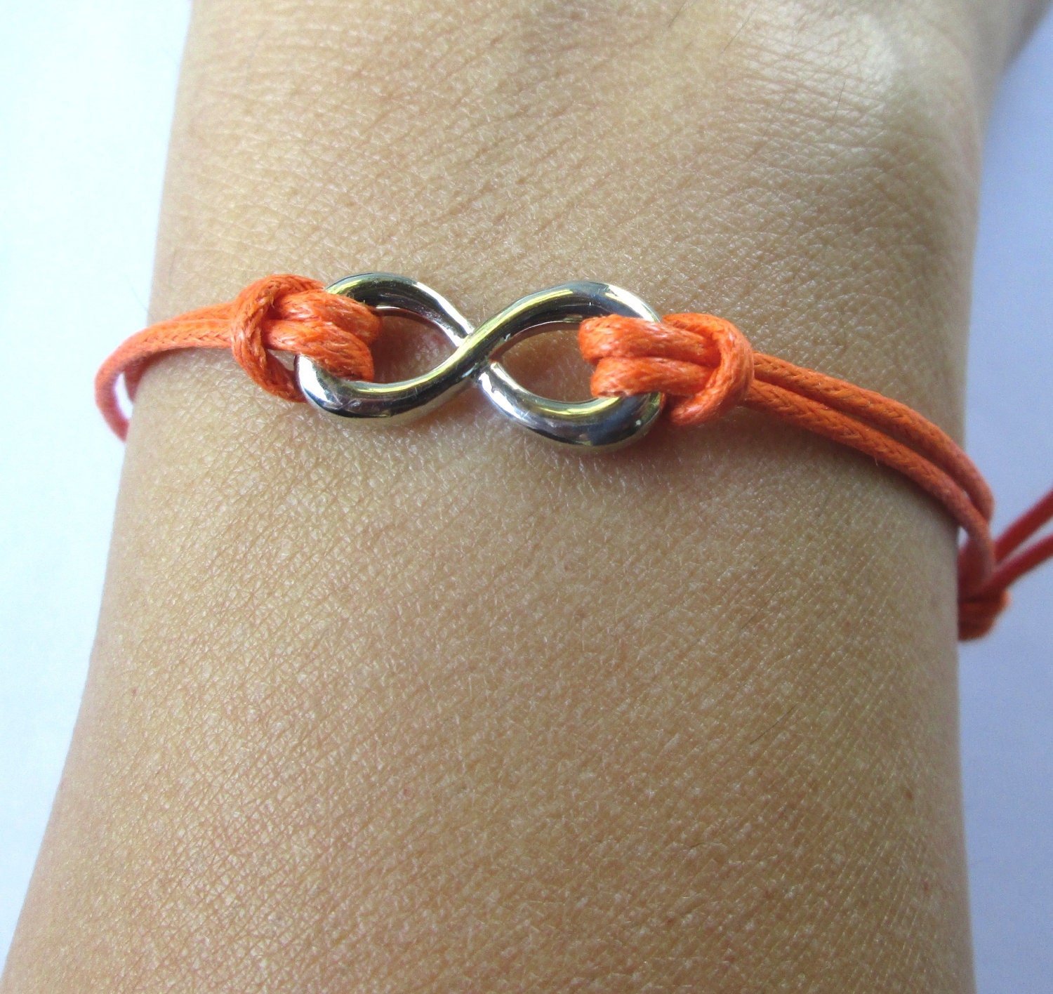 Orange Infinity Bracelet
