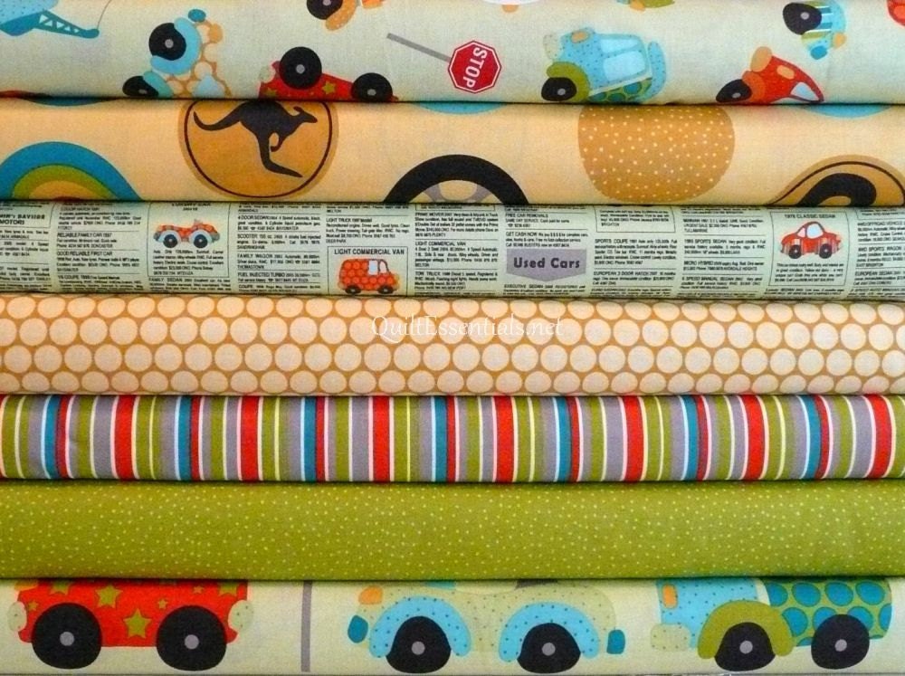 Peak Hour by Kellie Wulfsohn for Riley Blake Designs -  7 Half Yard Bundle of Green Colorway