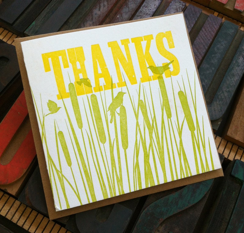 Thanks Letterpress Card