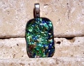 Brilliance dichroic fused glass pendant