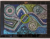 Abstract mosaic wall art