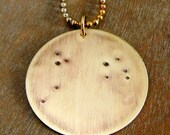 Aries Necklace, Zodiac Constellation Necklace, Hand Stamped Jewelry by E. Ria Designs