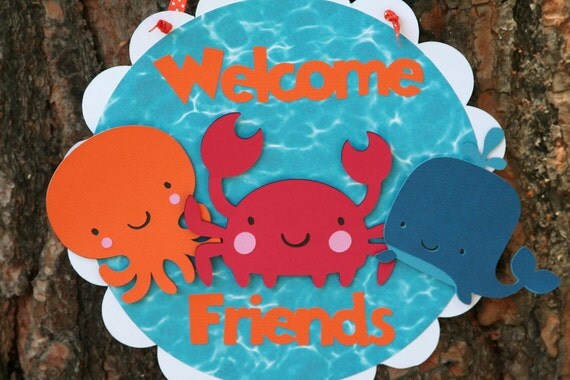 Under the Sea Crab and Whale High Chair Banner I am 1