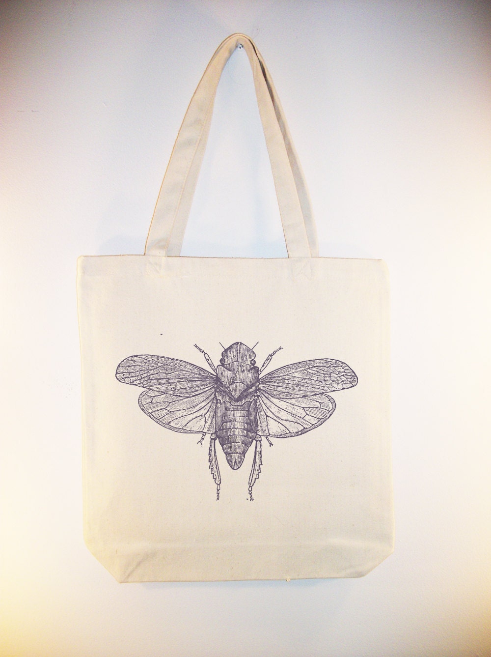 Vintage Bug2 15x15 Canvas Tote -  available in other sizes, image colors