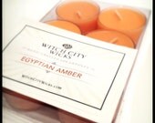 Egyptian Amber scented soy tealights 6-pk