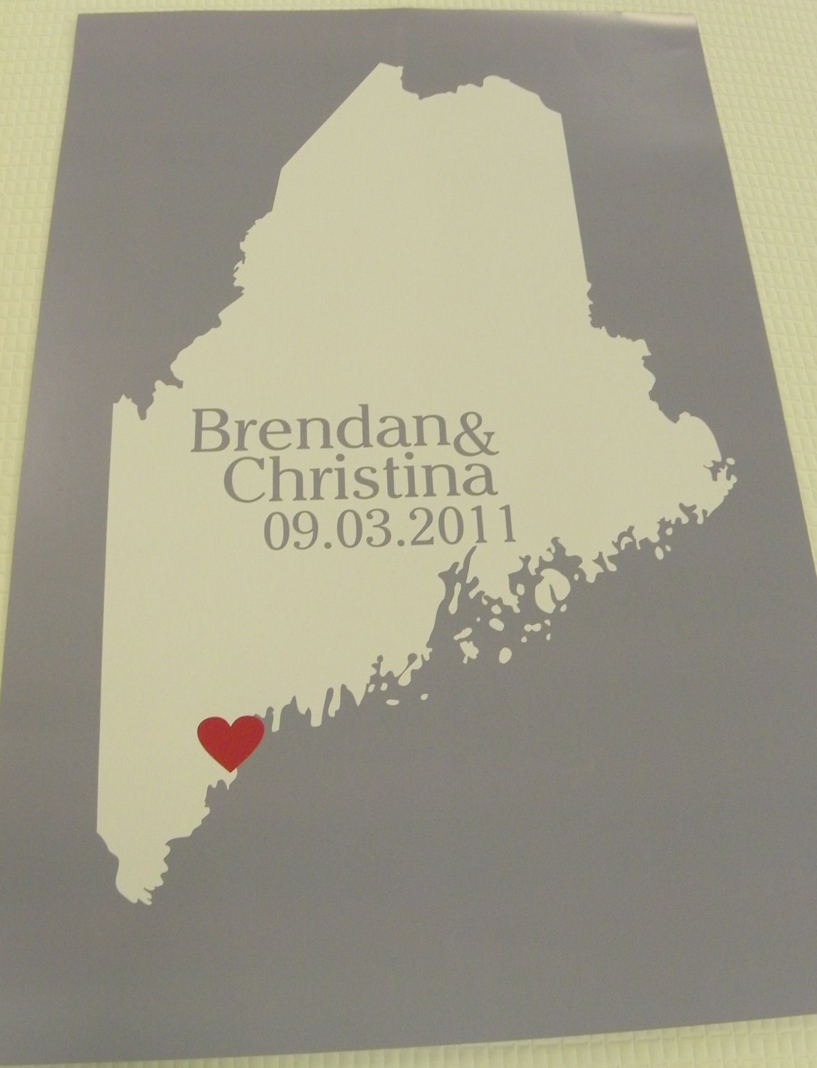 Custom Wedding Poster Guestbook Size Personalized Map All 50 States Available Great Wedding Gift Engagement Gift