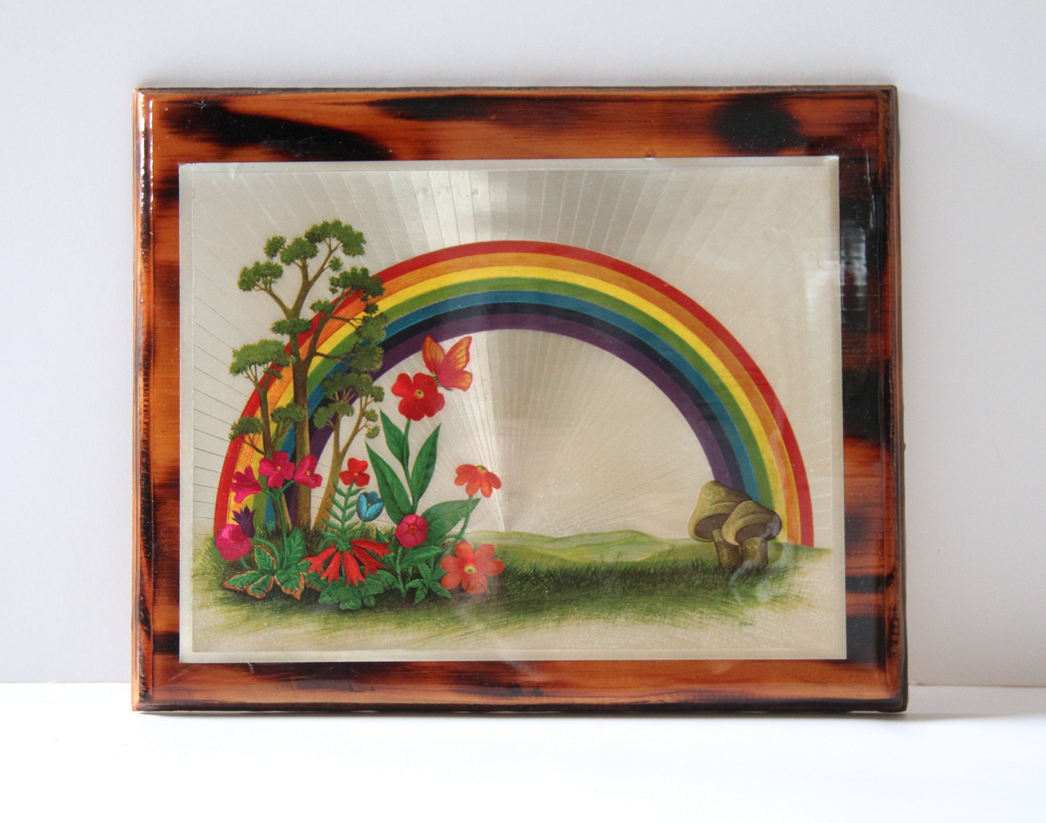 Holographic Rainbow Plaque - Vintage Artwork
